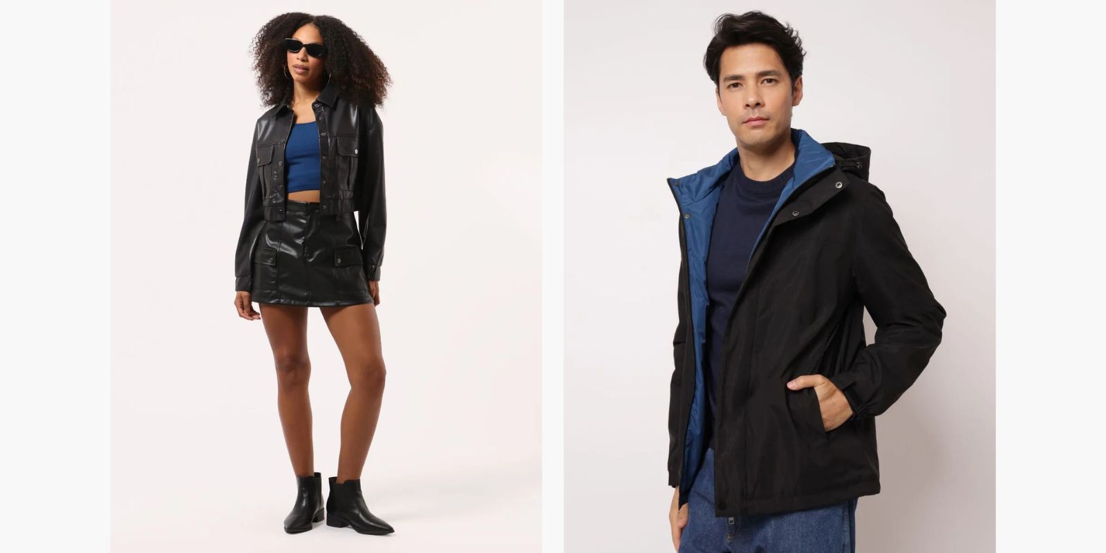 look preto com azul