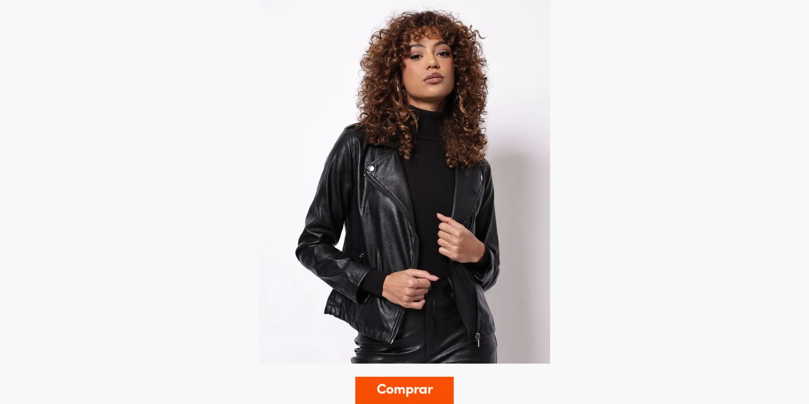 jaqueta biker preta feminina