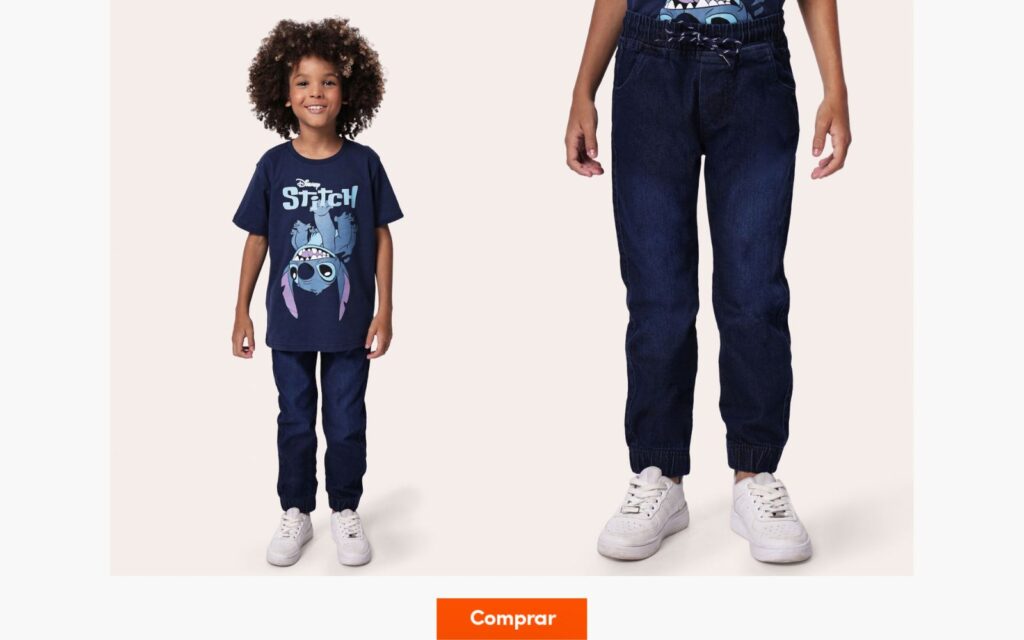 Menina com camiseta de personagem