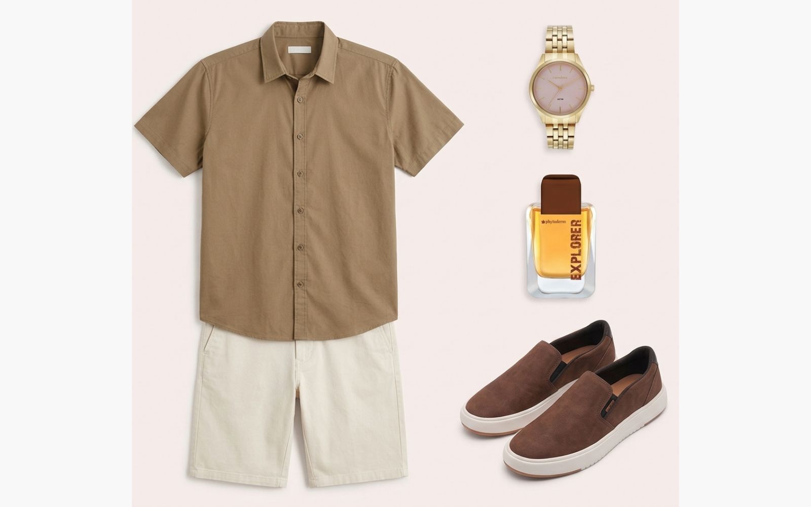 camisa de linho masculina com manga curta