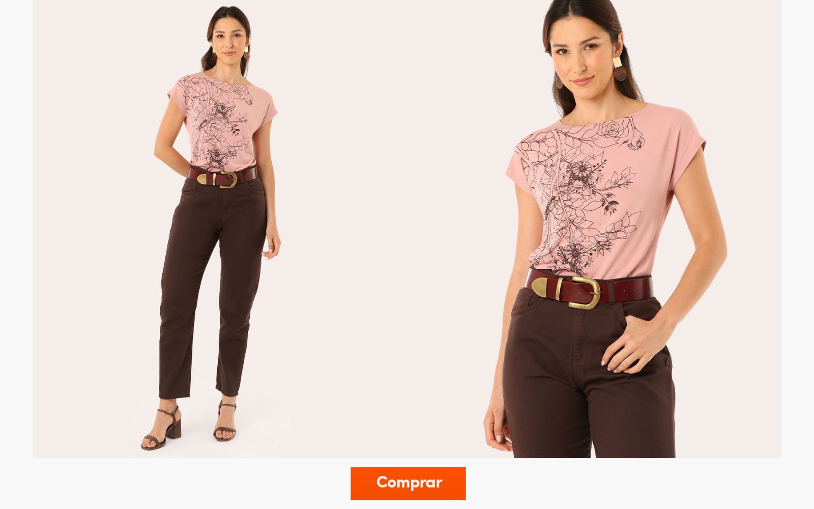 look floral com roupa neutra