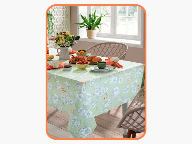 Mesa para almoço toalha de mesa clara