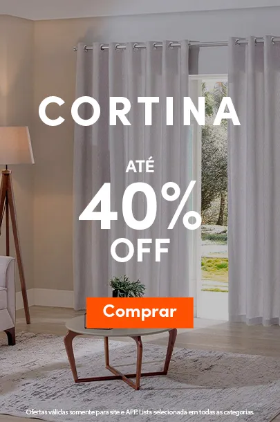 cortinas com até 40% off