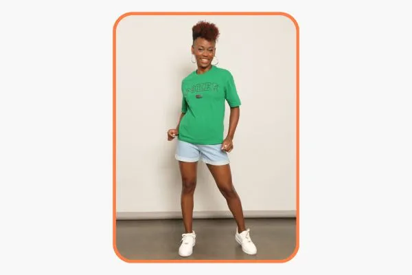camiseta feminina verde