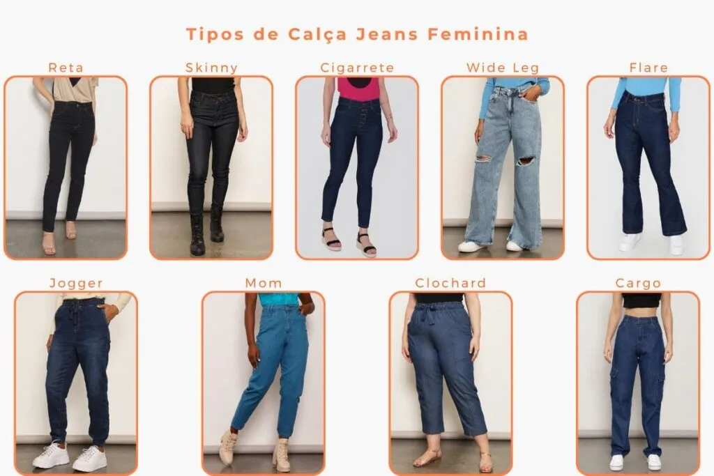 Tipos de Calça Jeans Feminina